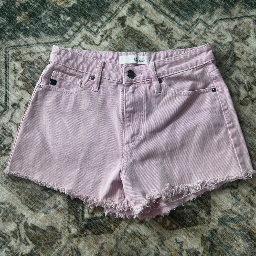 Kancan light pink denim shorts size small